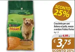 DiMeglio Crocchette per cani Balance al pollo, manzo e verdure Friskies Purina offerta