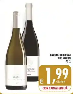Deco Iperstore Barone di Bernaj vino vari tipi offerta
