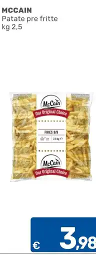 ARCA C+C cash and carry McCain Patate pre fritte offerta