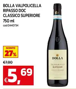 C+C maxigross Bolla Valpolicella Ripasso Doc Classico Superiore offerta