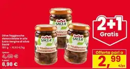 Eurospar Olive Taggiasche denocciolate in olio Extra Vergine di oliva Saclà offerta