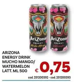 Vivo Supermercati Arizona energy drink mucho mango offerta