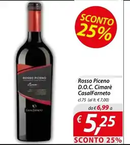 DiMeglio Rosso Piceno D.O.C. Cimarè CasalFarneto offerta