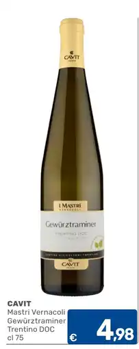 C+C Cash and Carry Cavit Mastri Vernacoli Gewürztraminer offerta