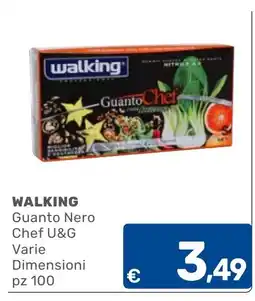 C+C Cash and Carry Walking Guanto Nero Chef U&G offerta