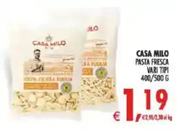 Deco Iperstore Casa Milo pasta fresca vari tipi offerta
