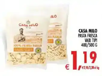 Deco Iperstore Casa Milo pasta fresca vari tipi offerta