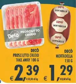 Deco Iperstore Prosciutto crudo Decò offerta