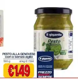 Il Gigante Pesto alla genovese il gigante offerta