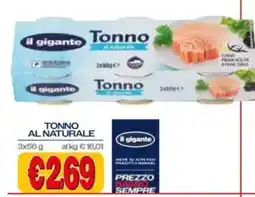 Il Gigante Tonno al naturale il gigante offerta