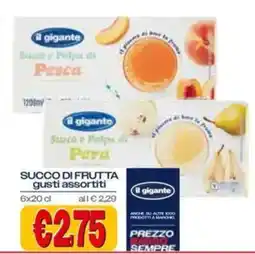 Il Gigante Succo di frutta gusti assortiti il gigante offerta