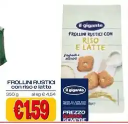 Il Gigante Frollini rustici con riso e latte il gigante offerta