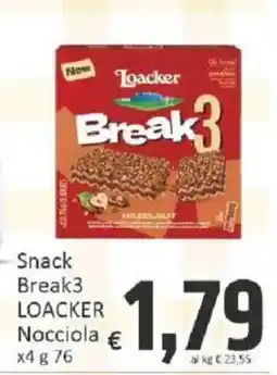 Paghi Poco Snack Break3 LOACKER Nocciola offerta