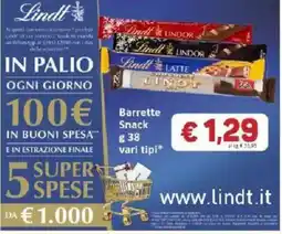 Paghi Poco Barrette Snack Lindt offerta