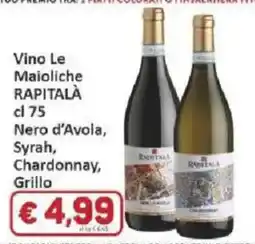Paghi Poco Vino Le Maioliche Rapitalà offerta