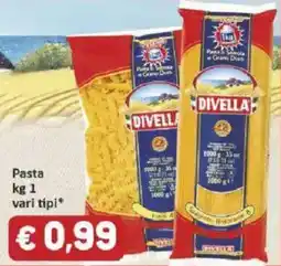 Paghi Poco Pasta Divella offerta