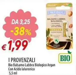 Galassia I Provenzali Bio Balsamo Labbra Biologico Argan offerta