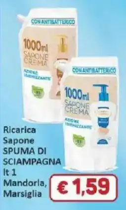 Paghi Poco Ricarica Sapone Spuma di Sciampagna offerta