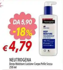 Galassia Neutrogena Deep Moisture Lozione Corpo Pelle Secca offerta