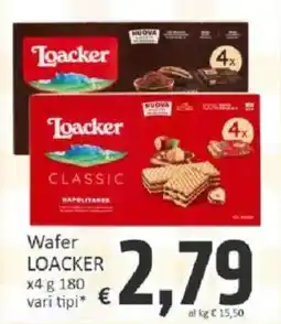 Paghi Poco Wafer Loacker offerta