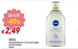 Galassia NIVEA Acqua Micellare 5 In 1 Viso-Occhi-Labba Per Pelli Sensibili offerta