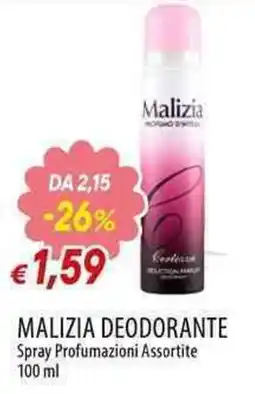 Galassia Malizia deodorante offerta