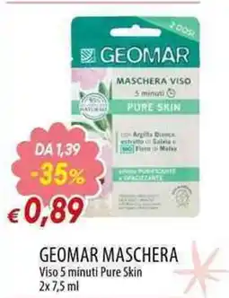 Galassia Geomar maschera viso 5 minuti pure skin offerta