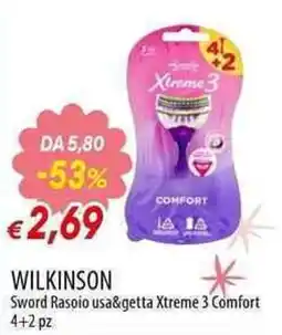 Galassia Wilkinson Sword Rasoio usa&getta Xtreme 3 Comfort offerta