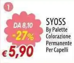 Galassia Syoss By Palette Colorazione Permanente Per Capelli offerta
