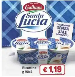 Paghi Poco Ricottine Galbani Santa Lucia offerta