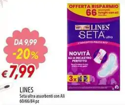 Galassia Lines Seta ultra assorbenti con Ali offerta