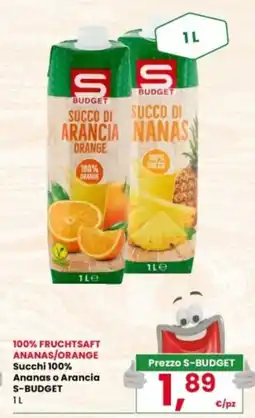 Interspar Succhi 100% Ananas o Arancia S-BUDGET offerta