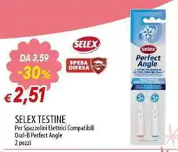 Galassia Selex Testine Per Spazzolini Elettrici Compatibili Oral-B Perfect Angle offerta