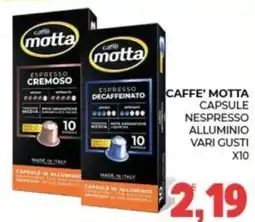 Eté Caffè Motta capsule Nespresso alluminio vari gusti offerta
