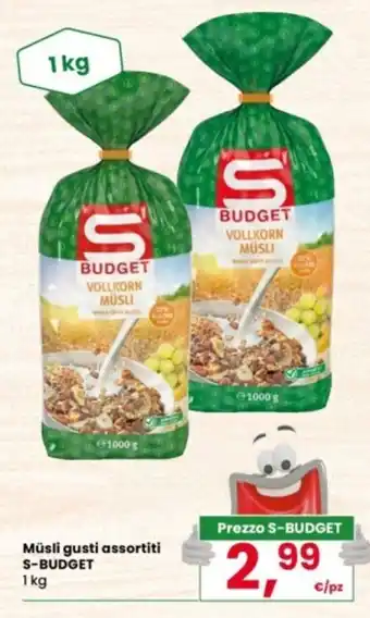Müsli gusti assortiti S-BUDGET