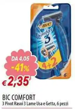Galassia BIC COMFORT 3 Pivot Rasoi 3 Lame Usa e Getta offerta