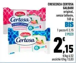 Conad Certosa Galbani senza lattosio offerta