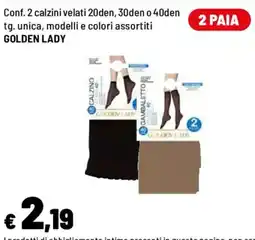 Iper La Grande Calzini velati Golden Lady offerta