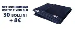 Famila Market Set asciugamano ospite e viso blu offerta