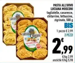 Conad Pasta all'uovo Luciana Mosconi offerta