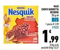 Conad Nesquik Maxi Choco Baretta offerta