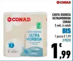 Conad Carta igienica ultra morbida Conad offerta