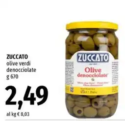 Famila Market Zuccato olive verdi denocciolate offerta