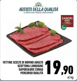 Conad Fettine scelte di bovino adulto scottona limousine offerta