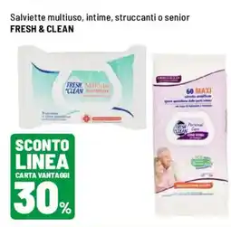 Iper La Grande Salviette multiuso intime struccanti o senior Fresh & Clean offerta