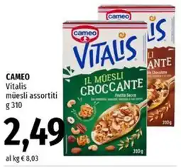 Famila Market Cameo Vitalis muesli assortiti offerta