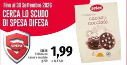 Famila Market Selex frollini con cacao e nocciole offerta