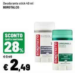 Iper La Grande Deodorante stick BOROTALCO offerta