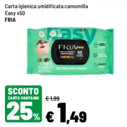 Iper La Grande Carta igienica umidificata camomilla Easy offerta