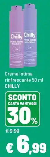 Iper La Grande Crema intima rinfrescante Chilly offerta